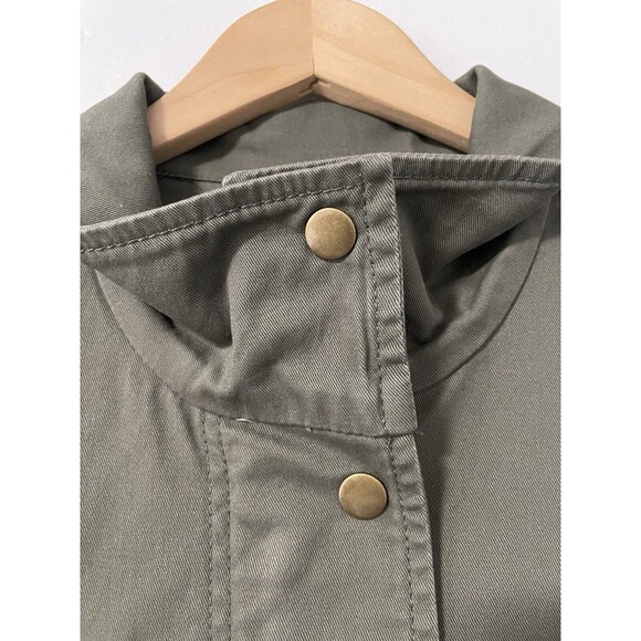 Caslon Nordstrom Women's Jacket Olive Green Utility Military Cargo S - Picture 3 of 9